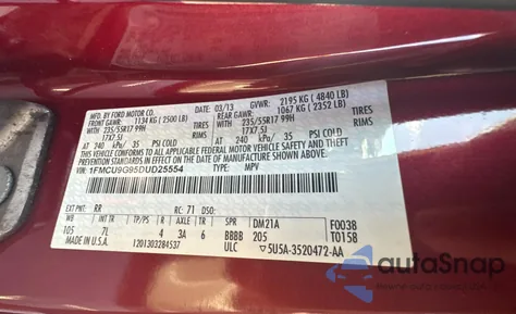 1FMCU9G95DUD25554